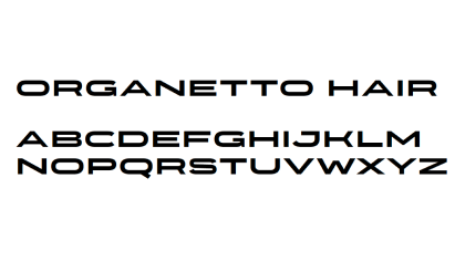 Il font del logotipo: Organetto, esteso