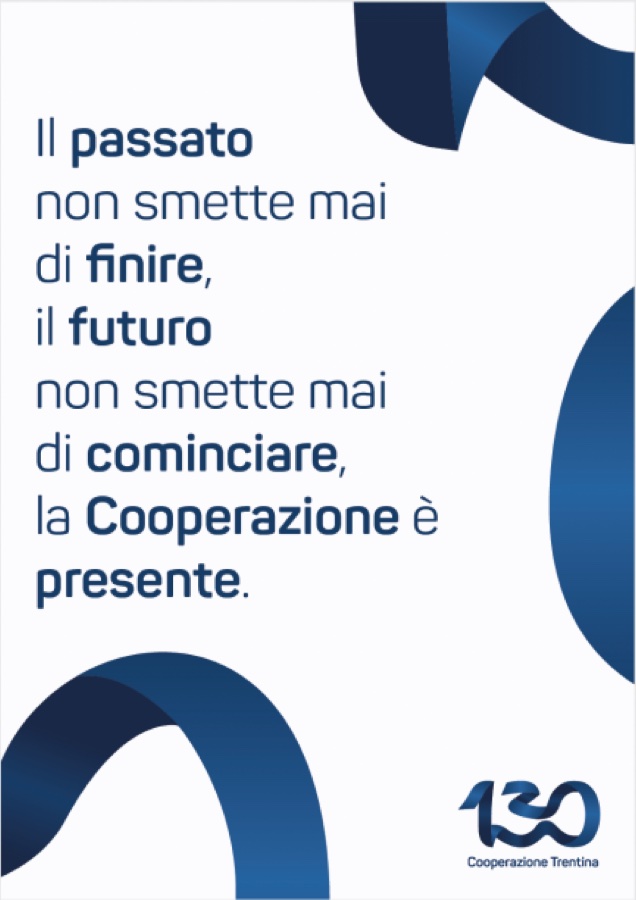 Manifesto con la frase dei 130 anni, versione chiara