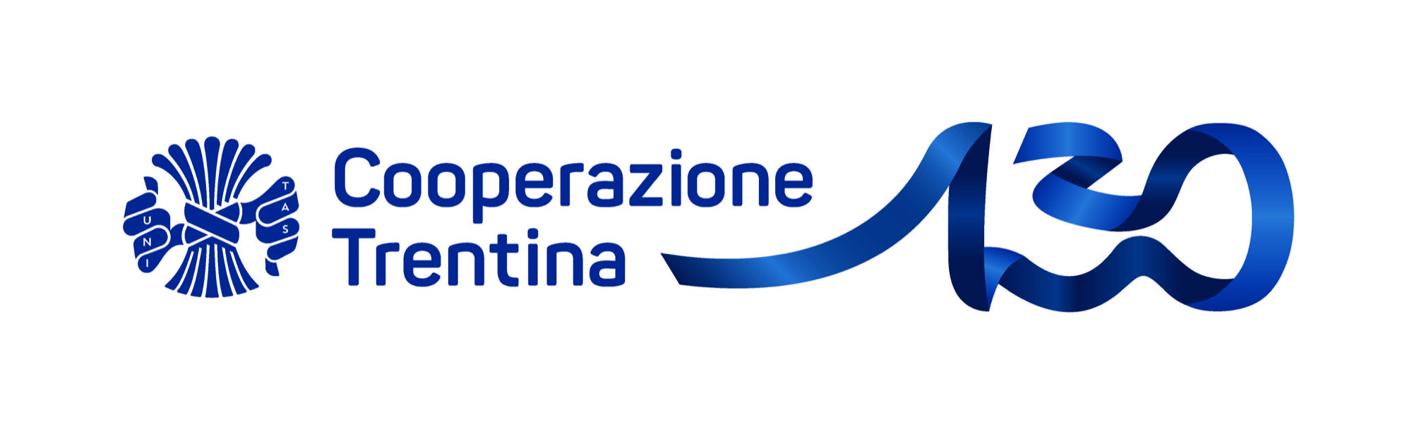 Il logo esteso: Cooperazione Trentina con il 130 a nastro
